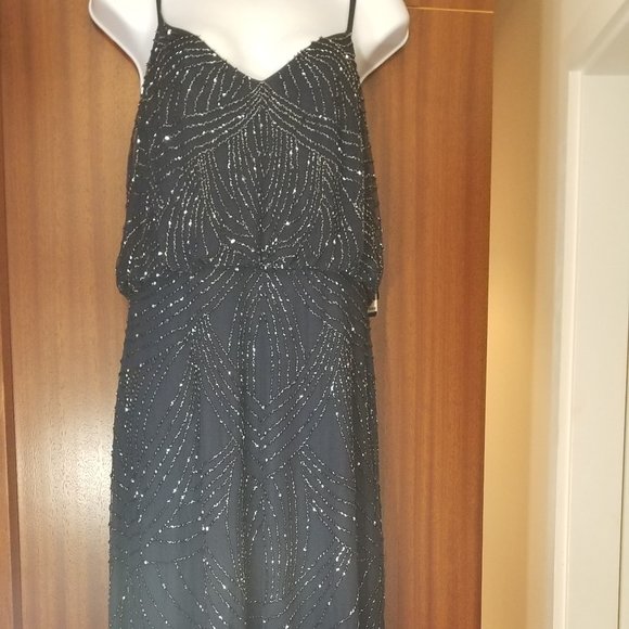 Adrianna Papell Dresses & Skirts - NWT Adrianna Papell navy blue beaded gown sz 14